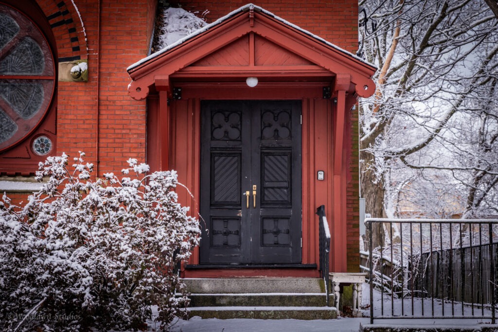 The Bennett Library Doors.